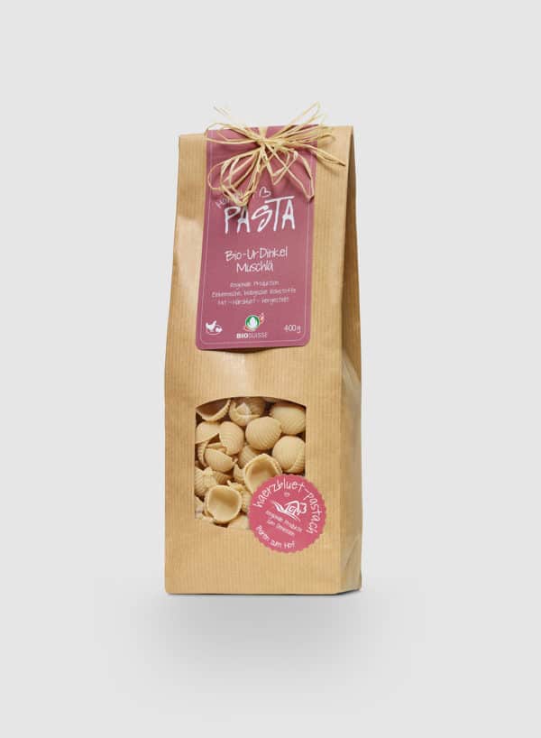 Härzbluet Pasta UrDinkel Muschlä