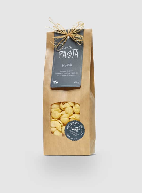 Härzbluet Pasta aus Hartweizen Muschlä